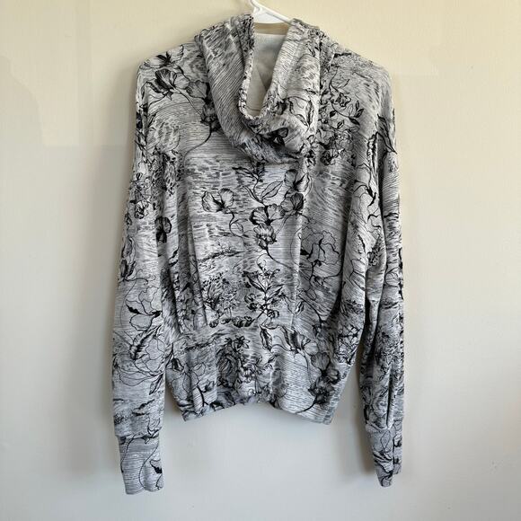 ATHLETA Jacket Women's SMALL Balance Eden Floral Zipped Hoodie Sweatshirt - Picture 8 of 11